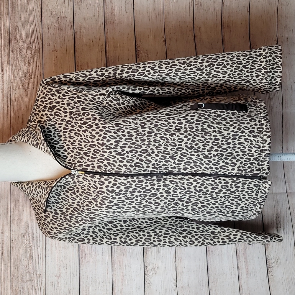 RAFAEL SPORT BROWN LEOPARD PRINT TWO PIECE JOGGING SUIT - Picture 2 of 16